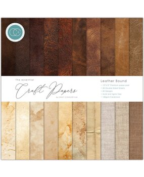 Craft Consortium Essential Craft Papers 12x12 Inch Paper Pad Leather Bound (CCEPAD035) Craft Consortium Essential Craft Papers 12x12 Inch Paper Pad Leather Bound (CCEPAD035)