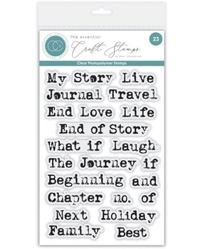 Craft Consortium The Essential Clear Stamps Journal Sentiments (CCESTMP002) Craft Consortium The Essential Clear Stamps Journal Sentiments (CCESTMP002)