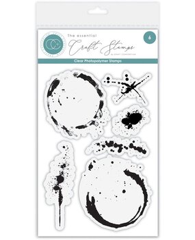 Craft Consortium The Essential Clear Stamps Ink & Coffee Stains (CCESTMP005) Craft Consortium The Essential Clear Stamps Ink & Coffee Stains (CCESTMP005)