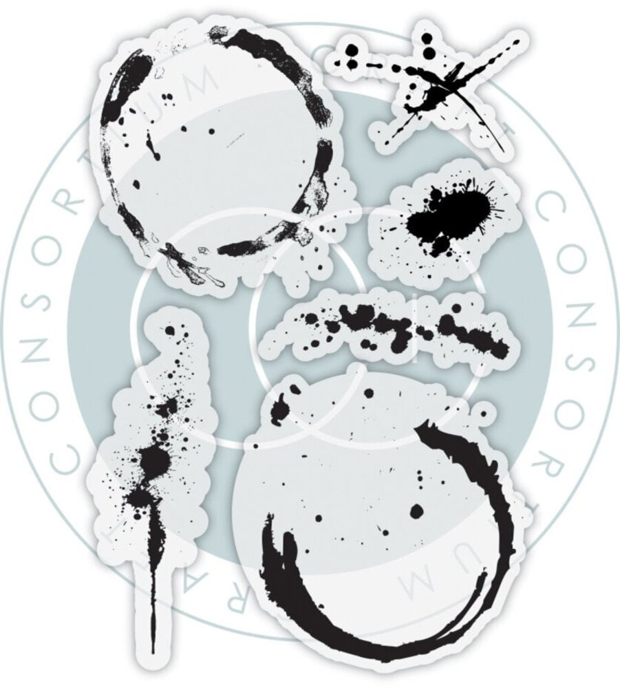 Craft Consortium The Essential Clear Stamps Ink & Coffee Stains (CCESTMP005) Craft Consortium The Essential Clear Stamps Ink & Coffee Stains (CCESTMP005)