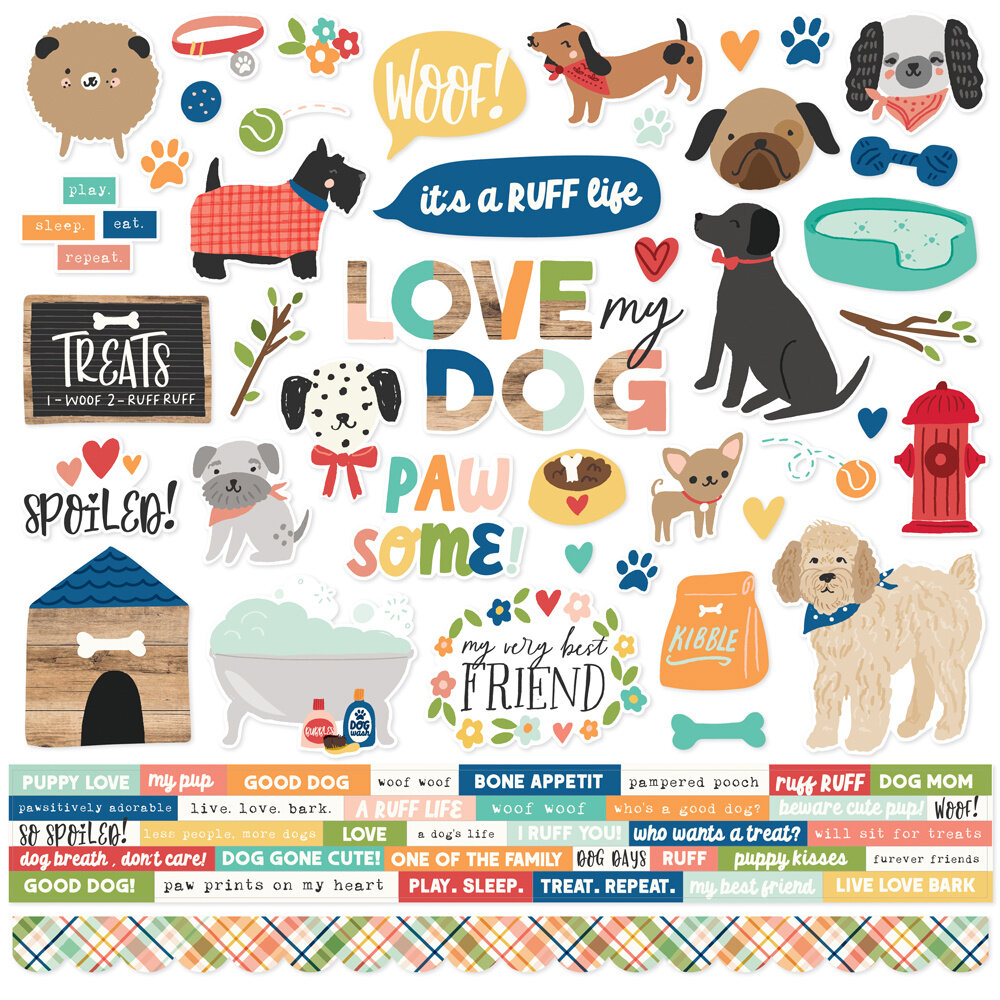 Simple Stories Fur Baby Dog Cardstock Stickers (24001) Simple Stories Fur Baby Dog Cardstock Stickers (24001)