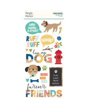Simple Stories Fur Baby Dog Foam Stickers (24009)