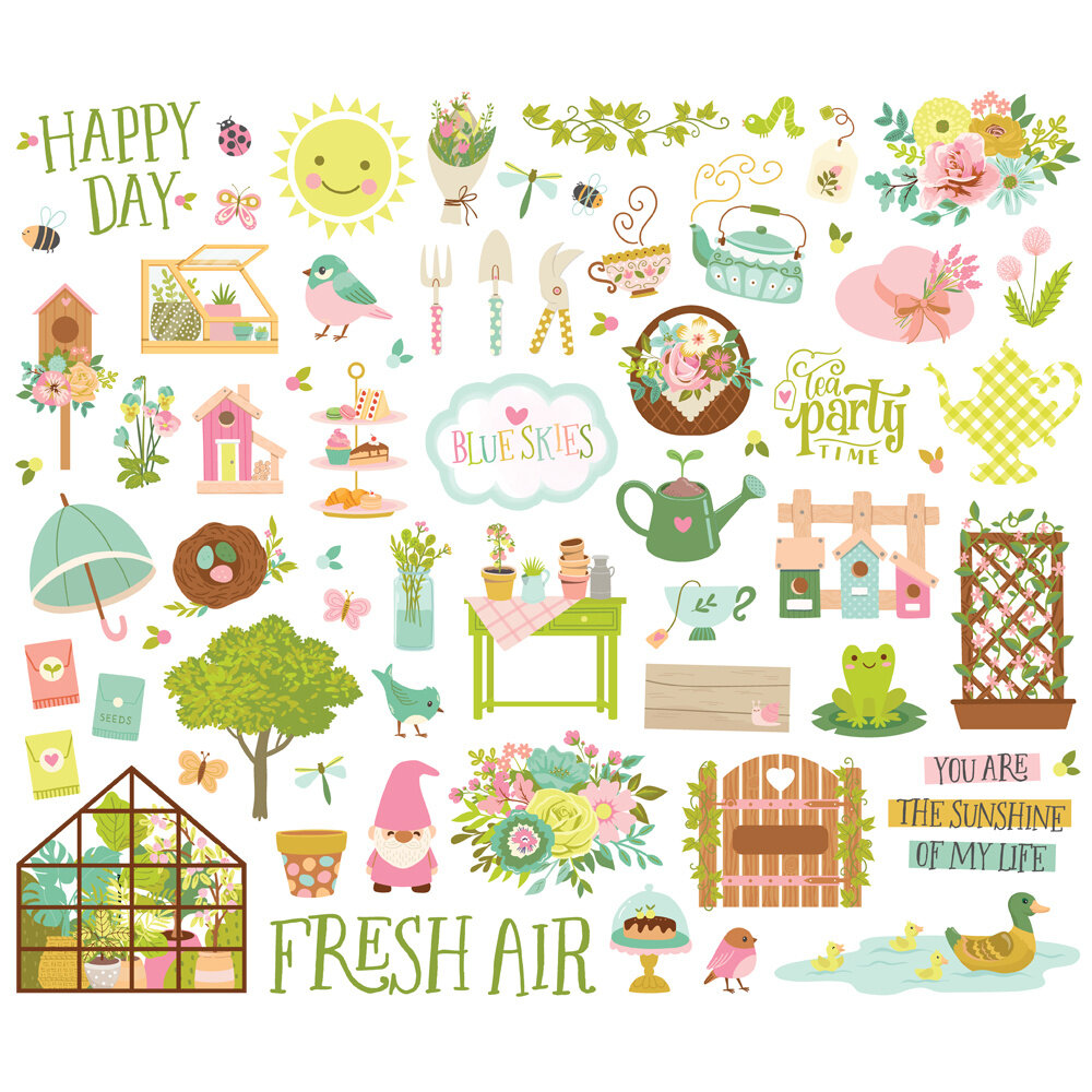 Simple Stories Tea Garden Bits & Pieces (24118) Simple Stories Tea Garden Bits & Pieces (24118)