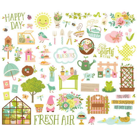 Simple Stories Tea Garden Bits & Pieces (24118) Simple Stories Tea Garden Bits & Pieces (24118)