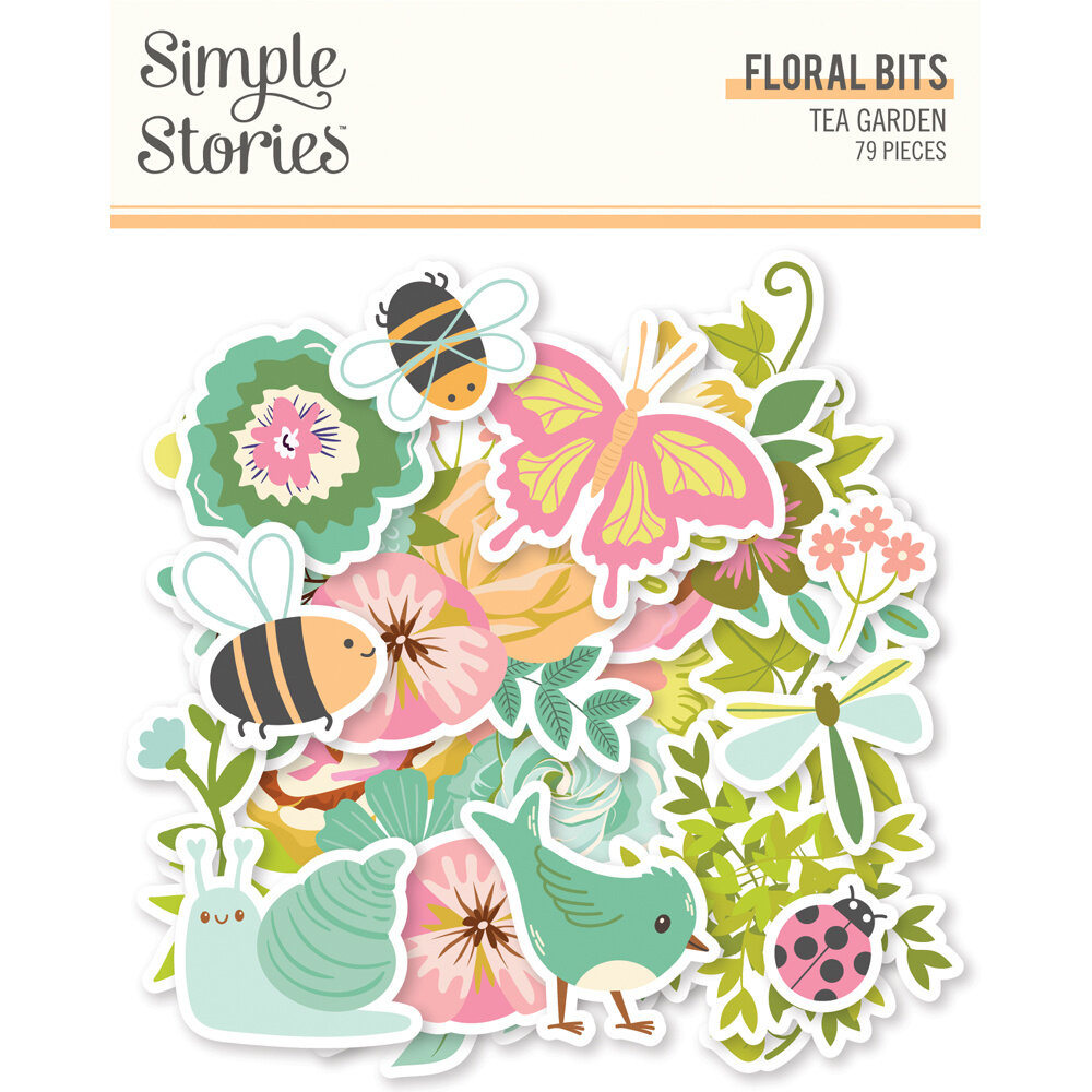 Simple Stories Tea Garden Floral Bits (24120) Simple Stories Tea Garden Floral Bits (24120)