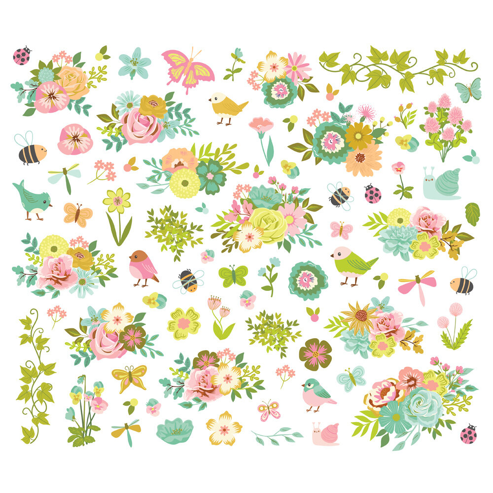 Simple Stories Tea Garden Floral Bits (24120) Simple Stories Tea Garden Floral Bits (24120)