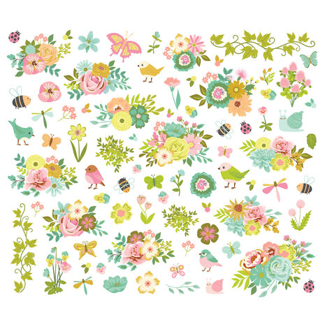 Simple Stories Tea Garden Floral Bits (24120) Simple Stories Tea Garden Floral Bits (24120)
