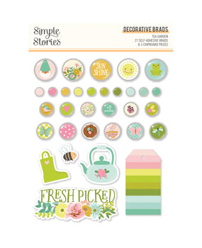 Simple Stories Tea Garden Decorative Brads (24123)