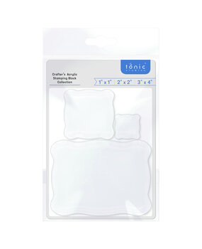 Tonic Studios Crafters Acrylic Stamping Block Collection 1x1/2x2/3x4 Inch (5314E) Tonic Studios Crafters Acrylic Stamping Block Collection 1x1/2x2/3x4 Inch (5314E)
