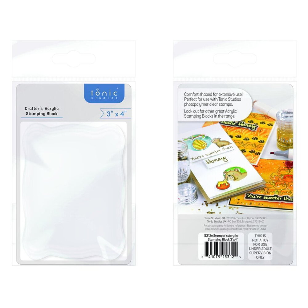 Tonic Studios Crafters Acrylic Stamping Block 3x4 Inch (5312E) Tonic Studios Crafters Acrylic Stamping Block 3x4 Inch (5312E)