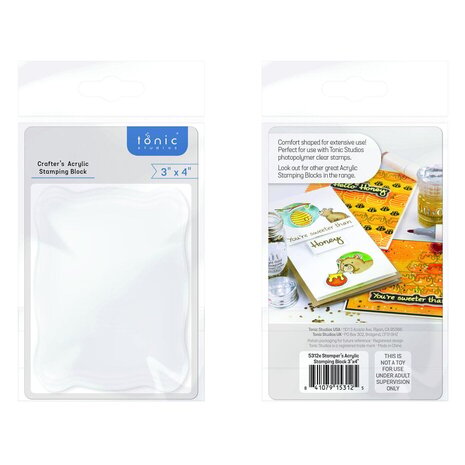 Tonic Studios Crafters Acrylic Stamping Block 3x4 Inch (5312E) Tonic Studios Crafters Acrylic Stamping Block 3x4 Inch (5312E)
