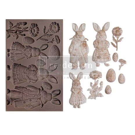 Re-Design Springtime Bunny 5x8 Inch Decor Mould (675967) Re-Design Springtime Bunny 5x8 Inch Decor Mould (675967)