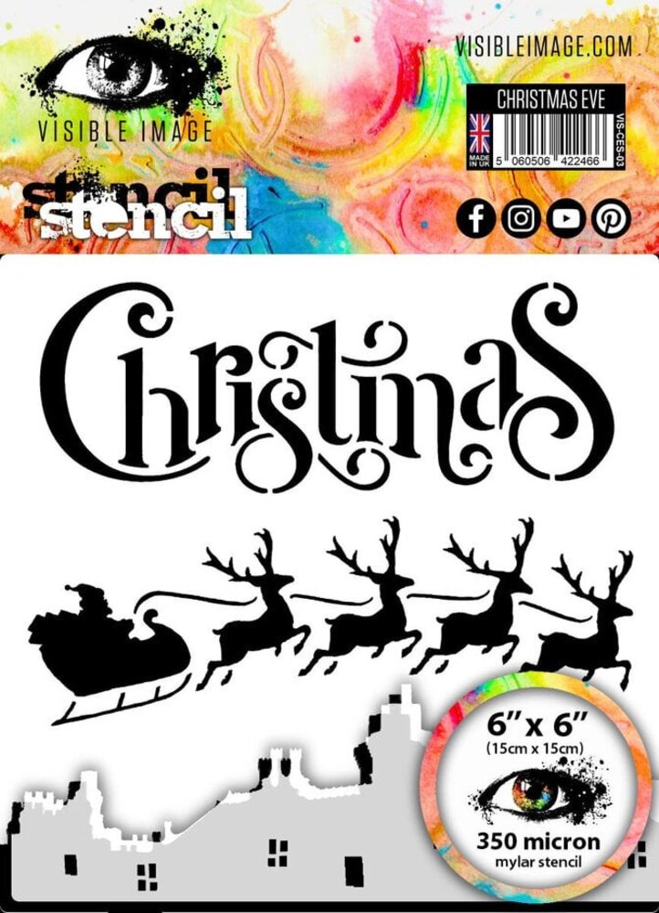 Visible Image Christmas Eve 6x6 Inch Stencil (VIS-CES-03) Visible Image Christmas Eve 6x6 Inch Stencil (VIS-CES-03)