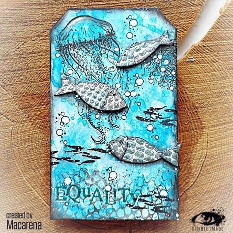 Visible Image Ripped Fishnet 6x6 Inch Stencil (JI2324)