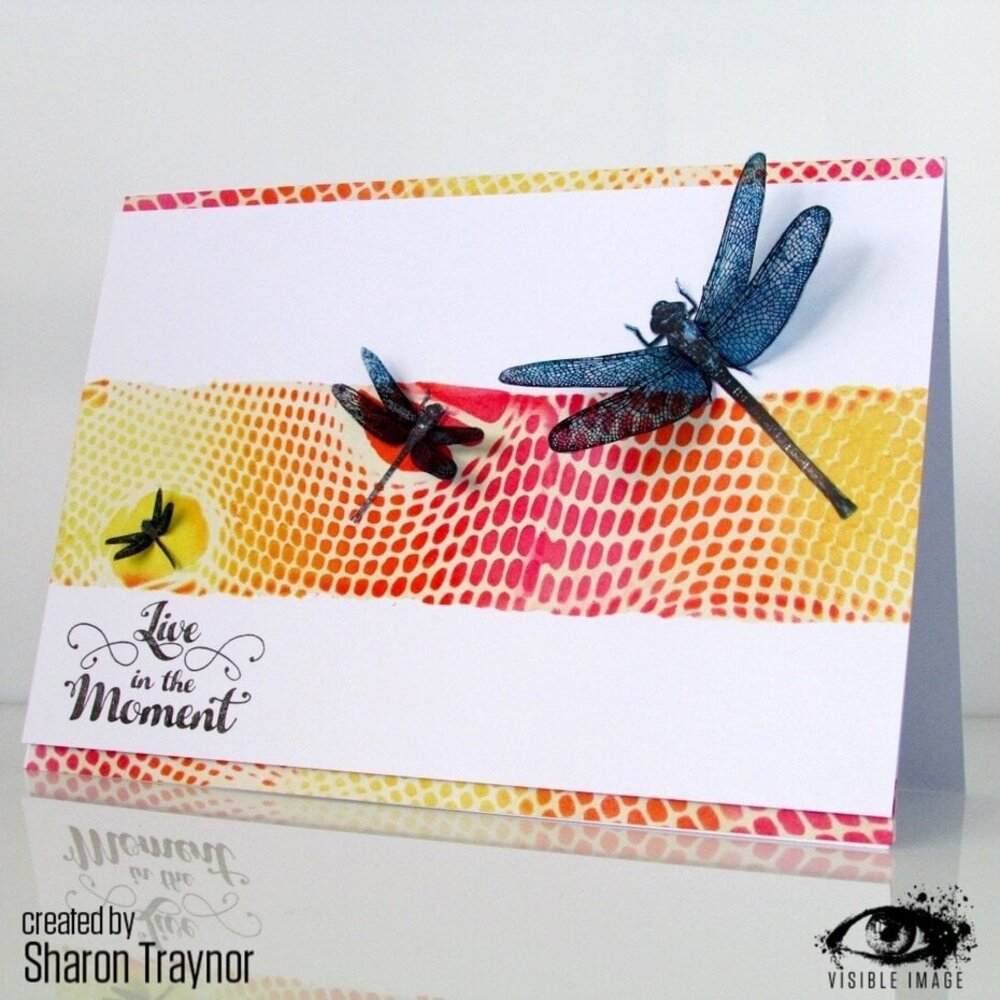 Visible Image Ripped Fishnet 6x6 Inch Stencil (JI2324)