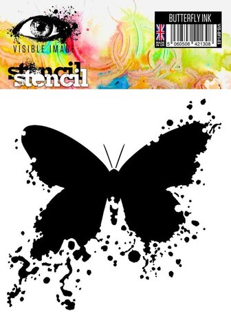 Visible Image Butterfly Ink 6x6 Inch Stencil (AJ2325)