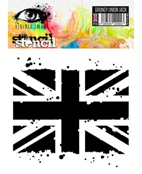Visible Image Grungy Union Jack 6x6 Inch Stencil (SR2343)