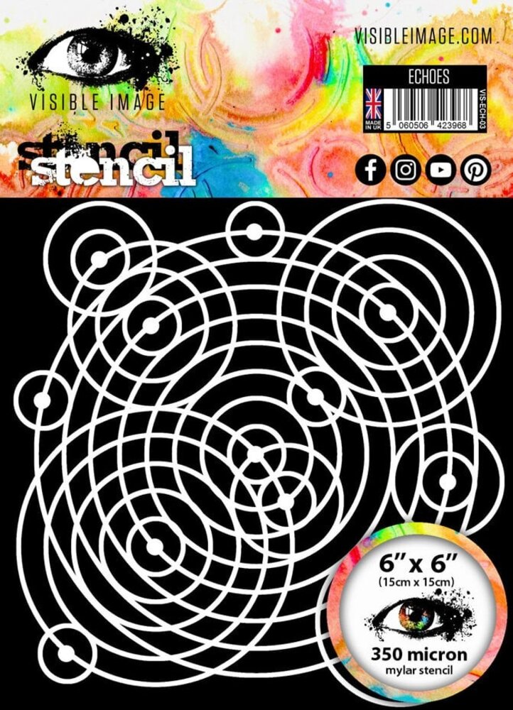 Visible Image Echoes 6x6 Inch Stencil (LK2353)