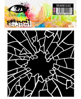 Visible Image Breaking Glass 6x6 Inch Stencil (TO2354) Visible Image Breaking Glass 6x6 Inch Stencil (TO2354)