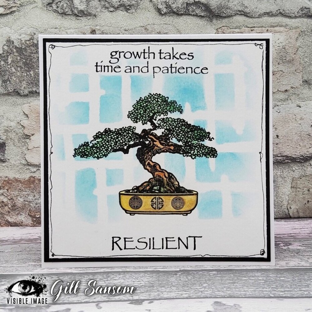 Visible Image Painted Grid 6x6 Inch Stencil (HB2357)