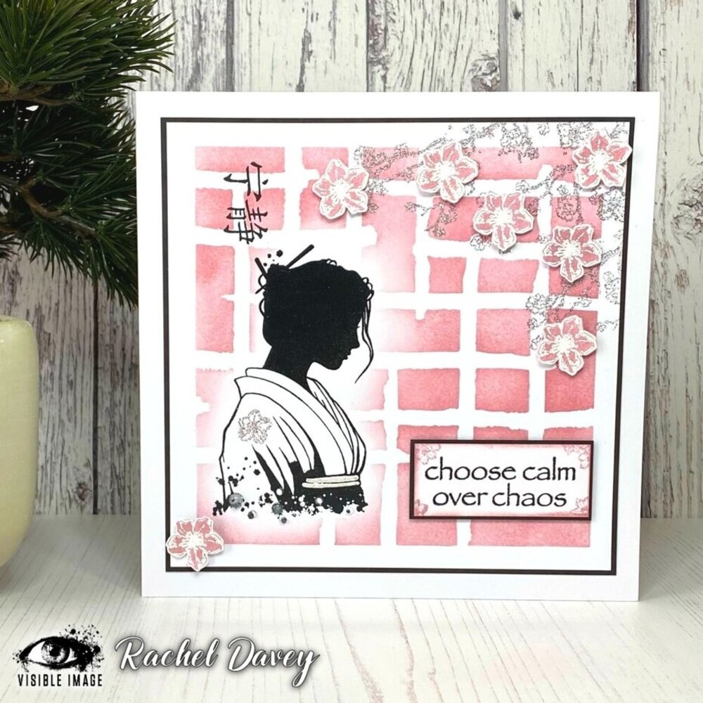 Visible Image Painted Grid 6x6 Inch Stencil (HB2357)