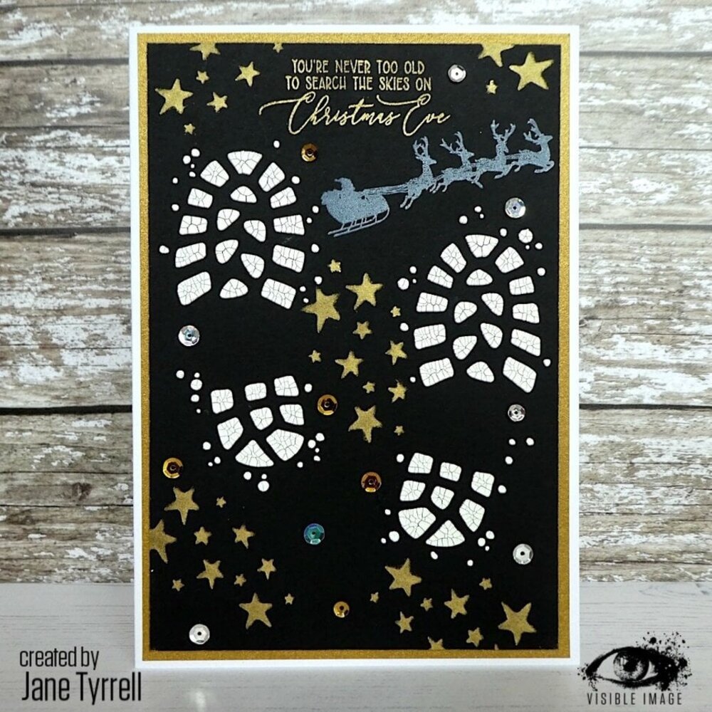 Visible Image Boot Prints 6x6 Inch Stencil (WS2358)