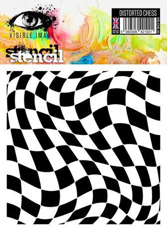 Visible Image Distorted Chess 6x6 Inch Stencil (WD2358)