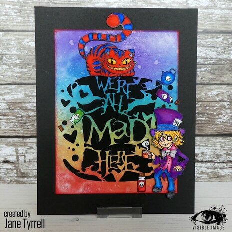 Visible Image Mad Here 6x6 Inch Stencil (CJ2361)