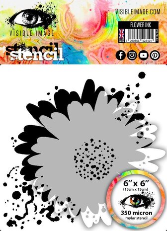Visible Image Flower Ink 6x6 Inch Stencil (HT2367)