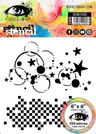 Visible Image Seeing Stars 6x6 Inch Stencil (JN2368) Visible Image Seeing Stars 6x6 Inch Stencil (JN2368)