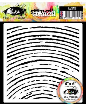 Visible Image Radiate 6x6 Inch Stencil (KF2371) Visible Image Radiate 6x6 Inch Stencil (KF2371)