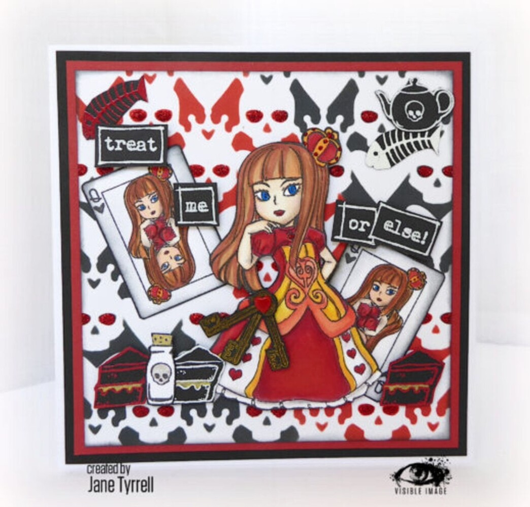 Visible Image Dark Hearts 6x6 Inch Stencil (VK2374)