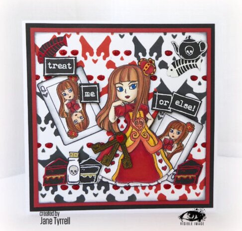 Visible Image Dark Hearts 6x6 Inch Stencil (VK2374)