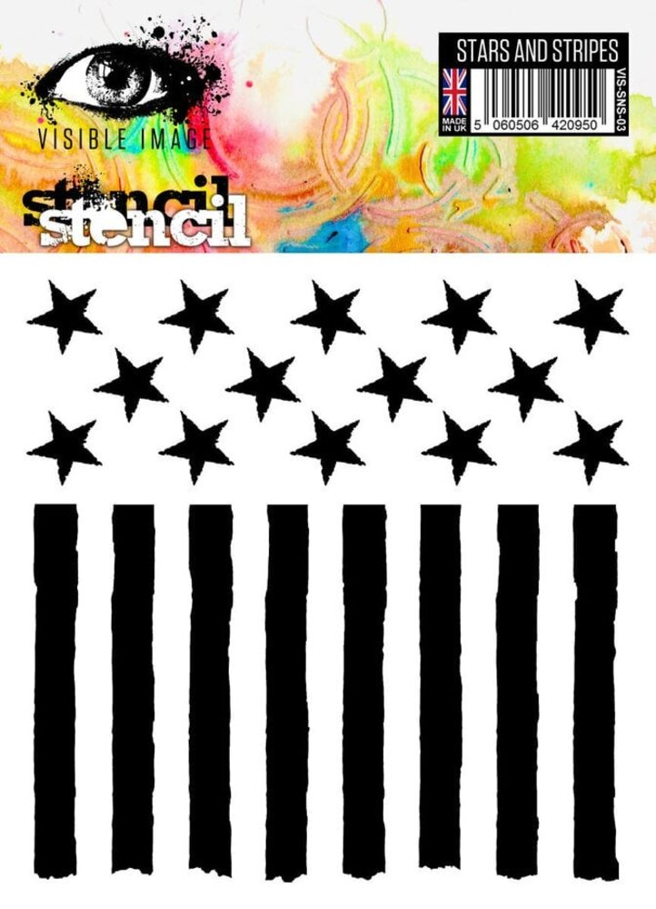 Visible Image Stars & Stripes 6x6 Inch Stencil (YK2382) Visible Image Stars & Stripes 6x6 Inch Stencil (YK2382)