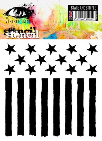 Visible Image Stars & Stripes 6x6 Inch Stencil (YK2382) Visible Image Stars & Stripes 6x6 Inch Stencil (YK2382)