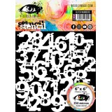 Visible Image Glitch Numbers 6x6 Inch Stencil (YP2385)