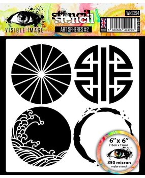 Visible Image Art Spheres #2 6x6 Inch Stencil (WN2394)