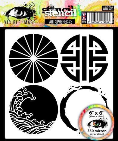 Visible Image Art Spheres #2 6x6 Inch Stencil (WN2394)