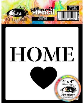 Visible Image My Home 4x4 Inch Stencil (BY2312) Visible Image My Home 4x4 Inch Stencil (BY2312)