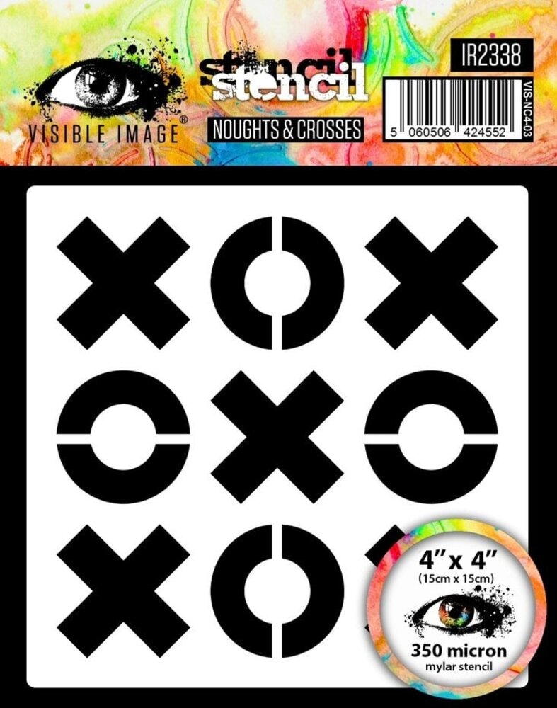 Visible Image Noughts & Crosses 4x4 Inch Stencil (IR2338)