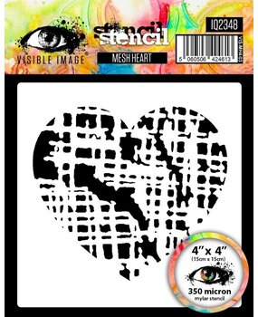 Visible Image Mesh Heart 4x4 Inch Stencil (IQ2348) Visible Image Mesh Heart 4x4 Inch Stencil (IQ2348)