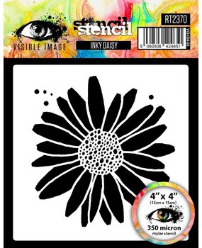 Visible Image Inky Daisy 4x4 Inch Stencil (RT2370) Visible Image Inky Daisy 4x4 Inch Stencil (RT2370)