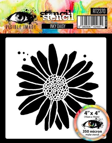 Visible Image Inky Daisy 4x4 Inch Stencil (RT2370) Visible Image Inky Daisy 4x4 Inch Stencil (RT2370)