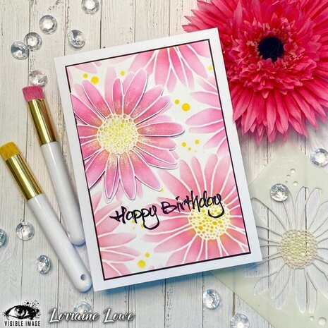 Visible Image Inky Daisy 4x4 Inch Stencil (RT2370) Visible Image Inky Daisy 4x4 Inch Stencil (RT2370)