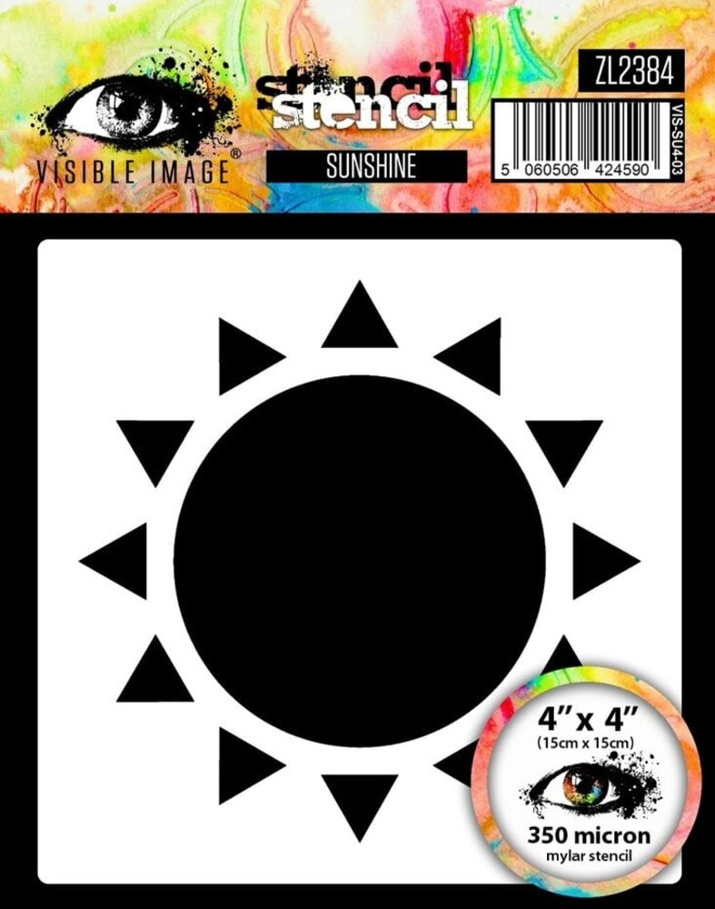 Visible Image Sunshine 4x4 Inch Stencil (ZL2384) Visible Image Sunshine 4x4 Inch Stencil (ZL2384)