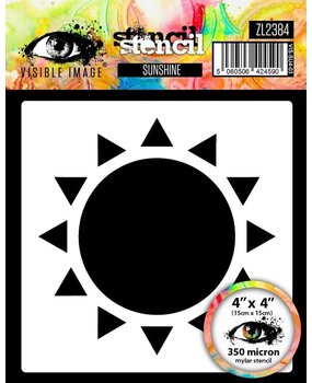 Visible Image Sunshine 4x4 Inch Stencil (ZL2384) Visible Image Sunshine 4x4 Inch Stencil (ZL2384)