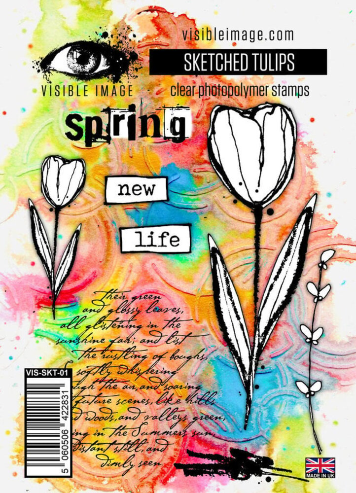 Visible Image Sketched Tulips A6 Stamp Set (NP2301) Visible Image Sketched Tulips A6 Stamp Set (NP2301)