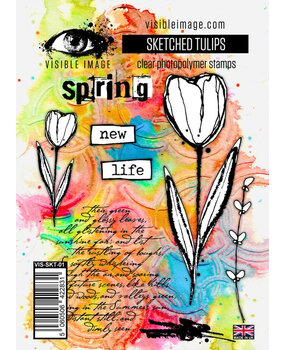Visible Image Sketched Tulips A6 Stamp Set (NP2301) Visible Image Sketched Tulips A6 Stamp Set (NP2301)