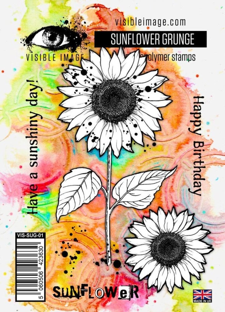 Visible Image Sunflower Grunge A6 Stamp Set (QV2305)