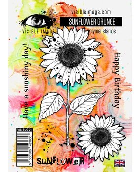 Visible Image Sunflower Grunge A6 Stamp Set (QV2305)